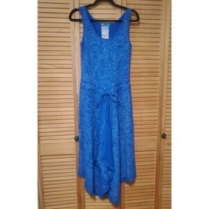 NWT FRESH PRODUCE Beach Haven Pacific Blue Lagon Frayed Tank Dress S